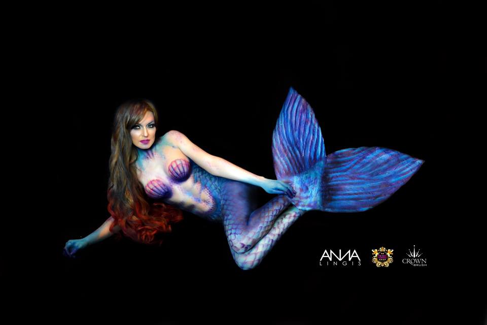 Mermaid Body Paint by Nathalie and Anna Lingis.