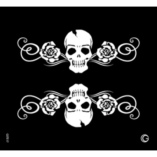 Glimmer Skulls and Roses Go Couture Stencil (Glimmer Skulls and Roses Go Couture Stencil)