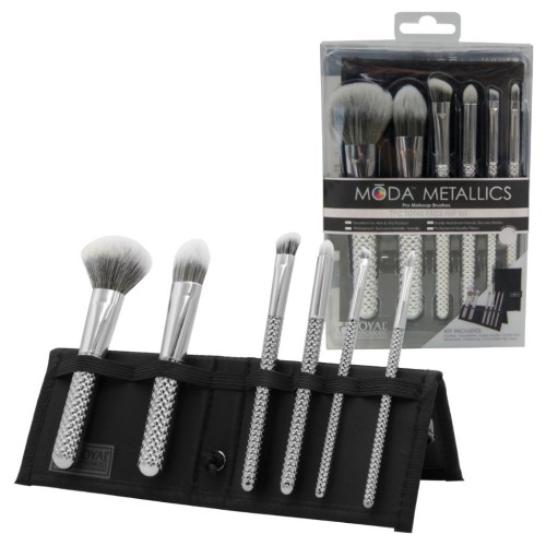 MODA® Metallics 7pc Total Face Flip Kit Silver (MODA® Metallics 6pc Total Face Flip Kit Silver)