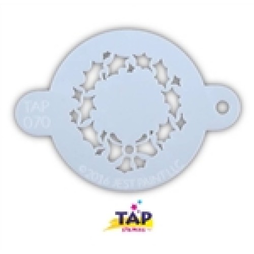 TAP 070 Christmas Wreath with Bow (TAP Stencil 070 Christmas Wreath with Bow)