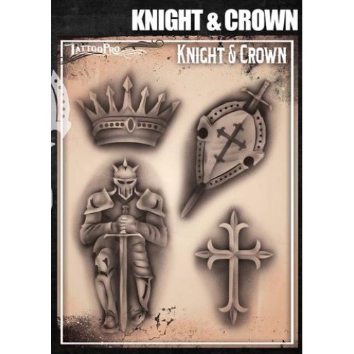 Airbrush Tattoo Pro Knights and Crown (Knights and Crowns)