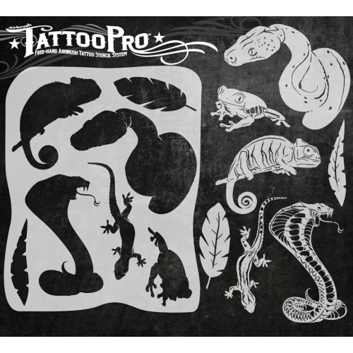 Airbrush Tattoo Pro Stencil Scales & Tails (Scales & Tailes APTS-140)