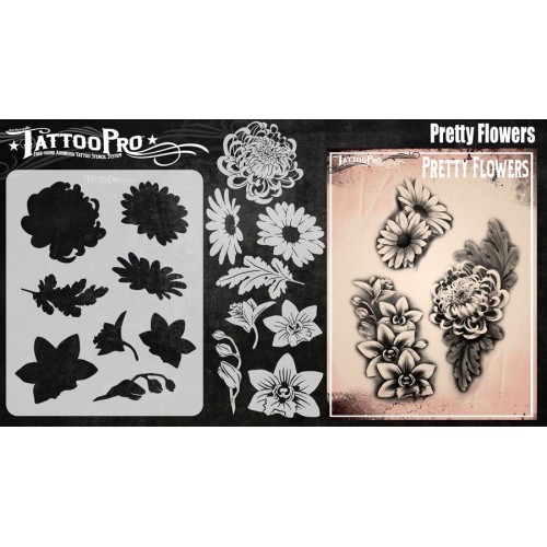 Airbrush  Tattoo Pro Pretty Flowers (PRETTY FLOWERS)