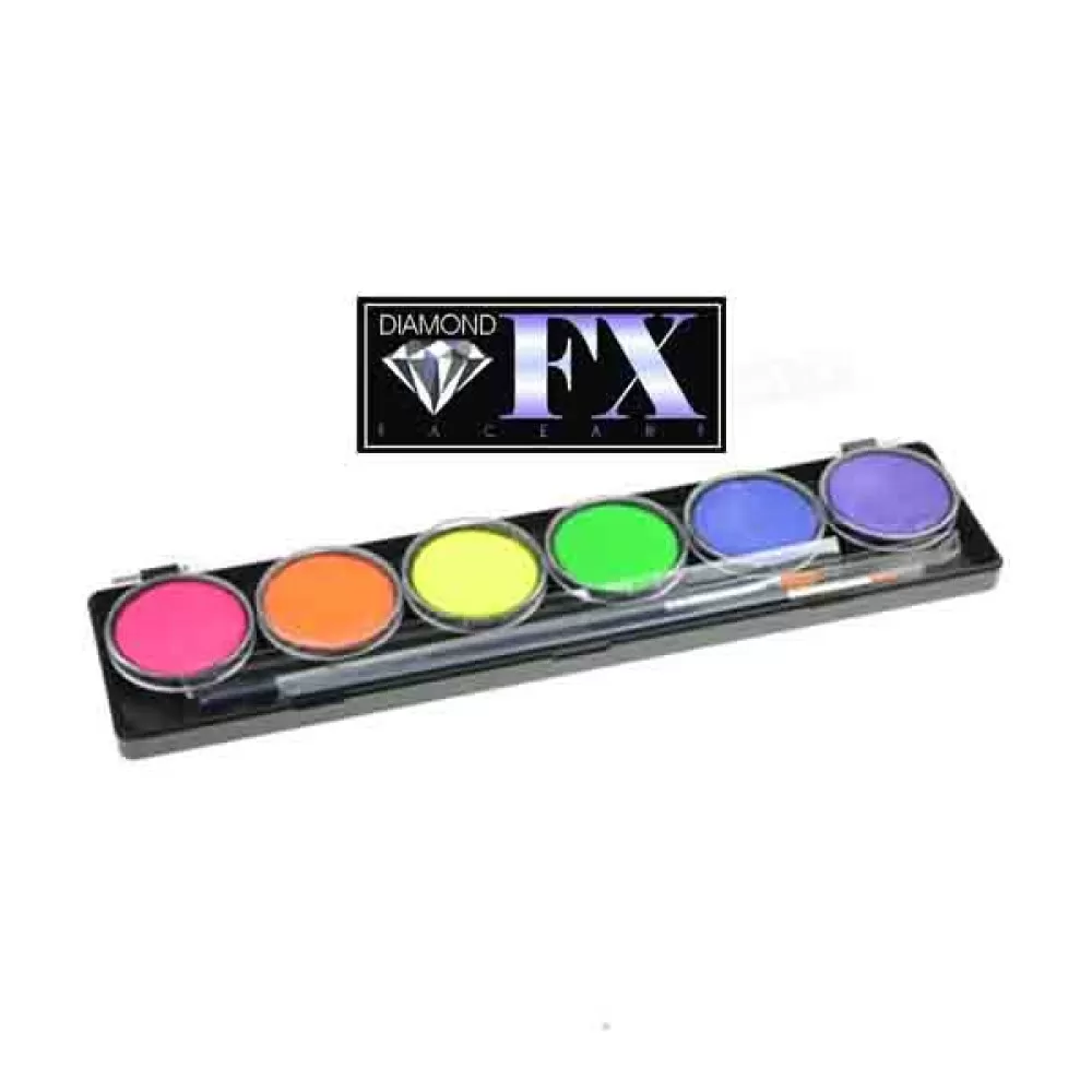 Diamond FX Face Painting Palette 6 Colour UV Neon Face Paint | Dublin Body  Paint