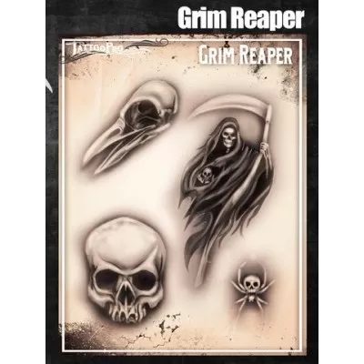flaming Grim Reaper Tattoos Designs