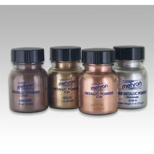 Mehron Makeup Metallic Powder with Mixing Liquid (Copper)