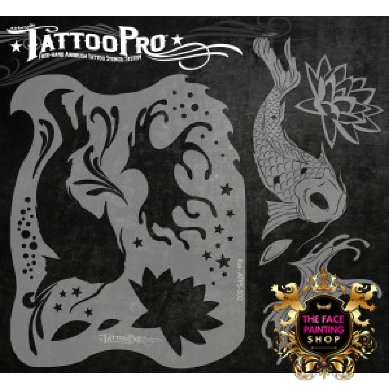  Airbrush  Tattoo  Pro  Stencil  Koi